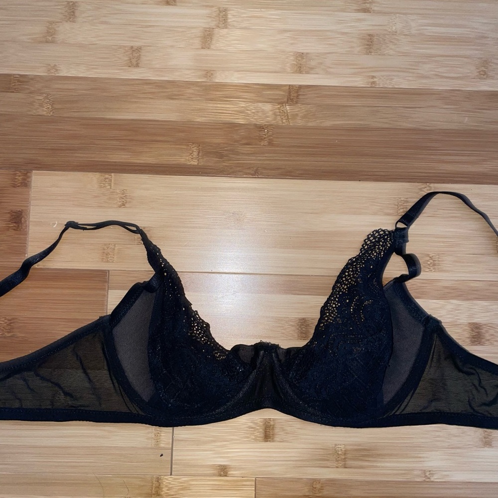 Adore Me Black Lace 36D Bra